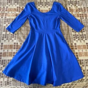 Blue half sleeve dress